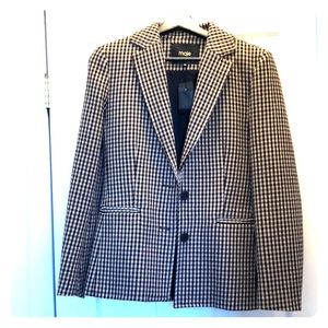 Maje Jacquard Wool Blazer